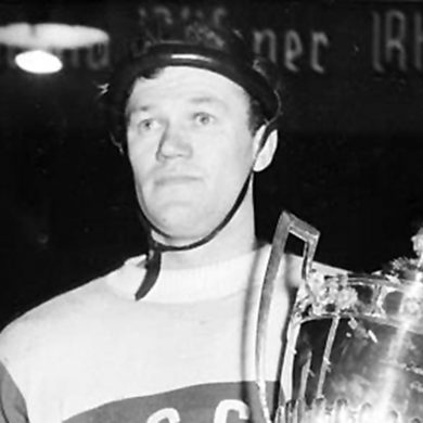 Vsevolod Bobrov of the USSR at the 1956 Winter Olympics in Cortina-d'Ampezzo, Italy.