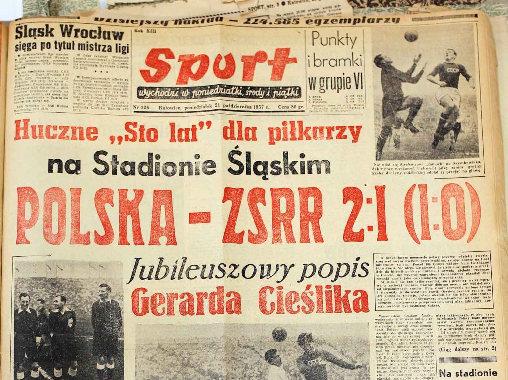 Newspaper clipping after beating the USSR.