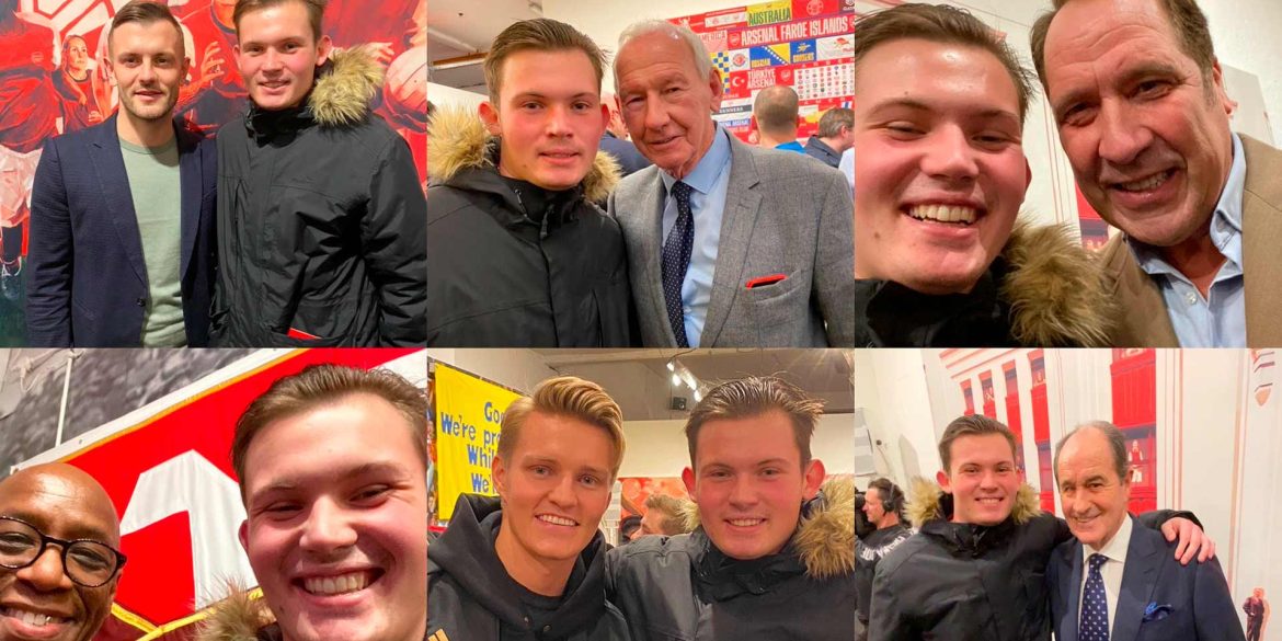 Collage with Arsenal legends.
