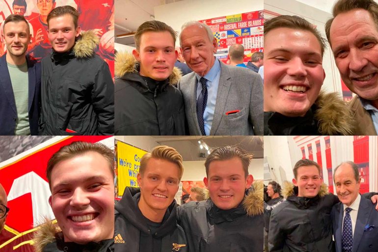 Collage with Arsenal legends.
