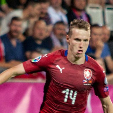 Jakub Jankto playing for the Czech national team.