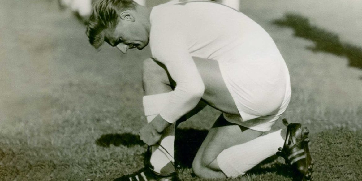 The Ernest Pohl while playing on the pitch.