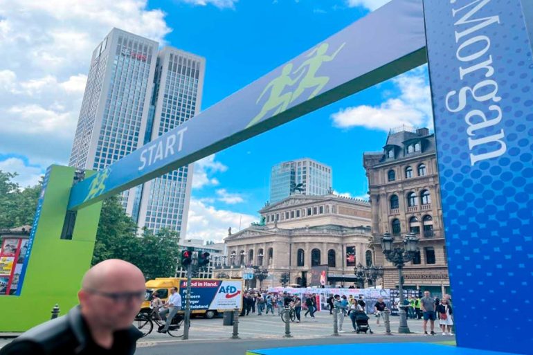 AfD party rally at the central square in Frankfurt (Photo: Felipe Tobar, May 26, 2024).