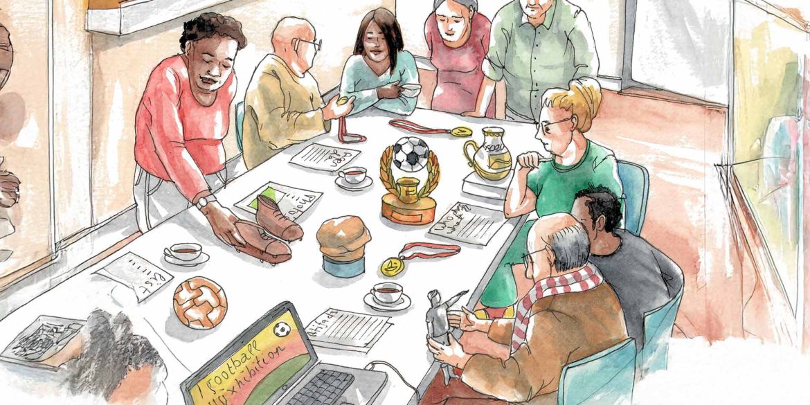 The value of collecting football together (illustrated by Els Thijsse).