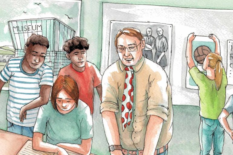 Football heritage in the classroom (illustrated by Els Thijsse).