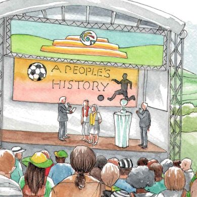 Football heritage outreach (illustrated by Els Thijsse).