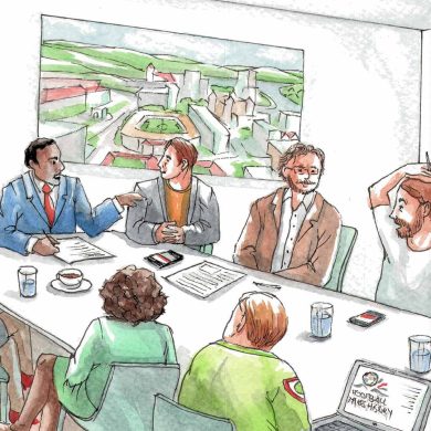 Football heritage partnerships (illustrated by Els Thijsse).