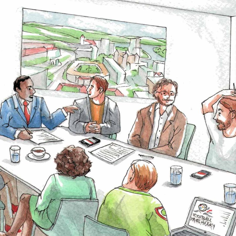 Football heritage partnerships (illustrated by Els Thijsse).