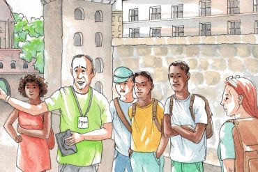 Football heritage tours (illustrated by Els Thijsse).