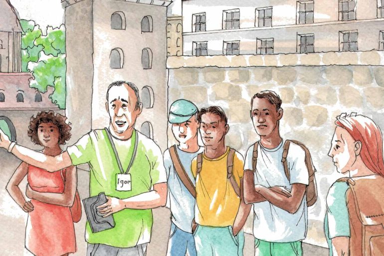 Football heritage tours (illustrated by Els Thijsse).