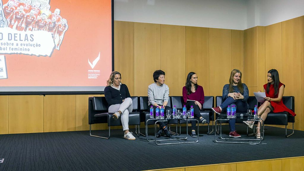 Edite Fernandes, Adelaide Almeida, Rita Costa, Diana Maciel and Inês Bento (Photo: SL Benfica).