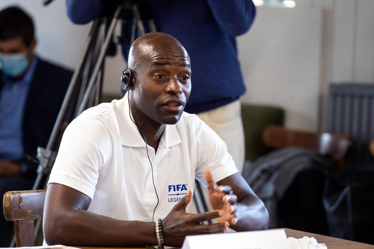 Mbo Mpenza, in the foreground (Photo: Lukasz Kobus, EC - Audiovisual Service European Union, 2020).