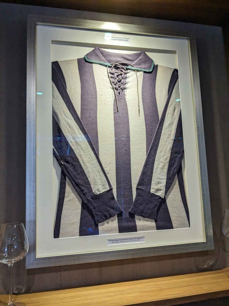 The oldest known Reading FC shirt, worn around 1907-1909.