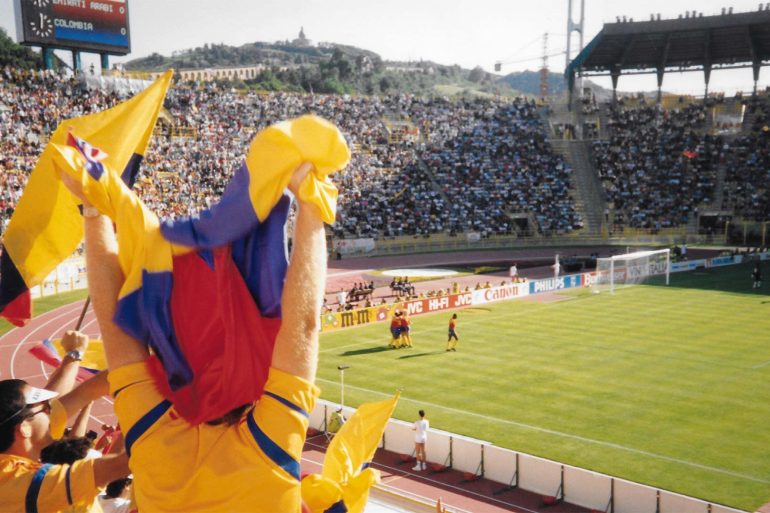 The World Cup 1990 Colombia vs UAE in Bologna.