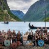 Norway’s national team poses as Vikings ahead of the 2026 World Cup. Photo: David Yarrow (The Athletic / Norwegian Football Federation).