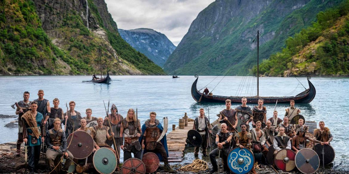 Norway’s national team poses as Vikings ahead of the 2026 World Cup. Photo: David Yarrow (The Athletic / Norwegian Football Federation).